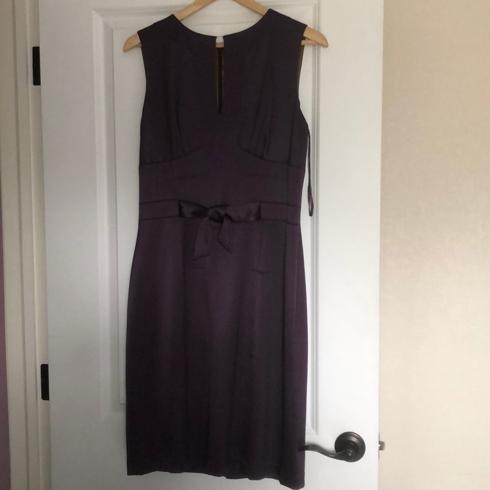 Kay Unger deep purple silk charmeuse tank dress
